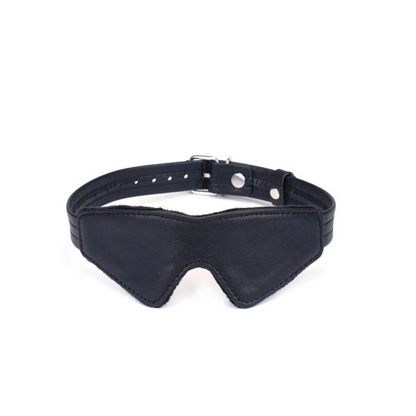 LIEBE SEELE Black Bond: Leather Blindfold with Soft Lining